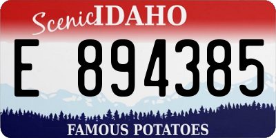 ID license plate E894385