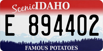 ID license plate E894402