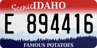 ID license plate E894416