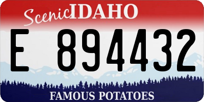 ID license plate E894432