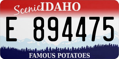ID license plate E894475