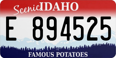 ID license plate E894525