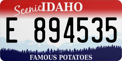ID license plate E894535