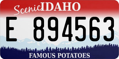 ID license plate E894563