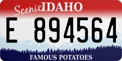 ID license plate E894564