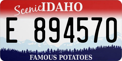 ID license plate E894570