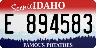 ID license plate E894583