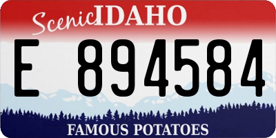 ID license plate E894584