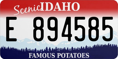 ID license plate E894585
