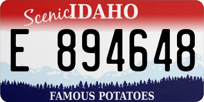 ID license plate E894648