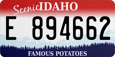 ID license plate E894662