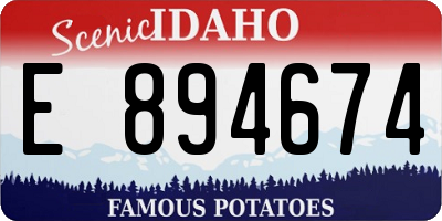 ID license plate E894674