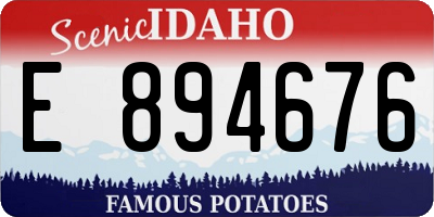 ID license plate E894676