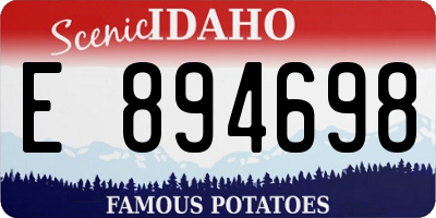 ID license plate E894698