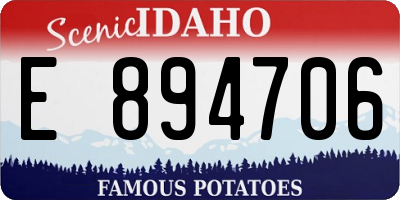 ID license plate E894706