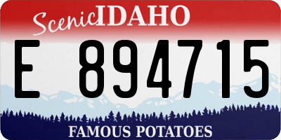 ID license plate E894715