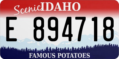 ID license plate E894718