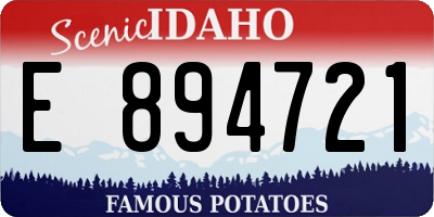 ID license plate E894721