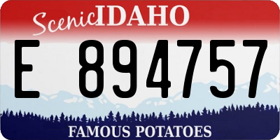 ID license plate E894757