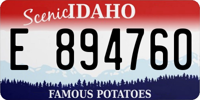 ID license plate E894760