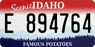 ID license plate E894764