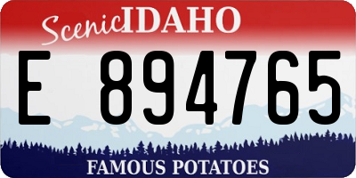 ID license plate E894765