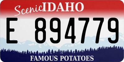 ID license plate E894779