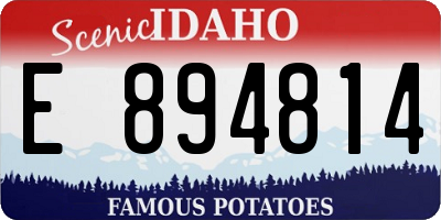 ID license plate E894814