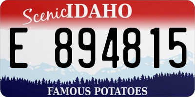 ID license plate E894815