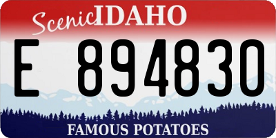 ID license plate E894830
