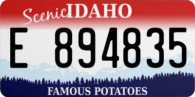 ID license plate E894835