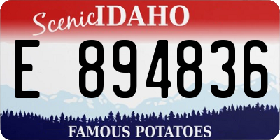 ID license plate E894836