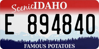 ID license plate E894840