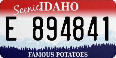ID license plate E894841