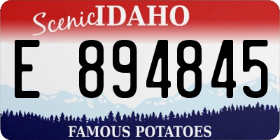 ID license plate E894845