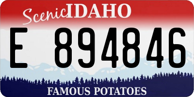 ID license plate E894846