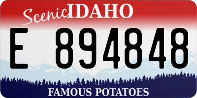 ID license plate E894848