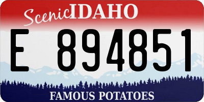 ID license plate E894851