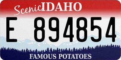 ID license plate E894854
