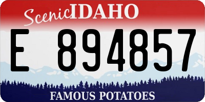 ID license plate E894857