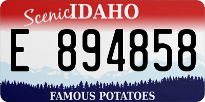 ID license plate E894858