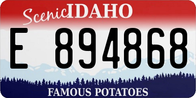 ID license plate E894868