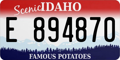 ID license plate E894870