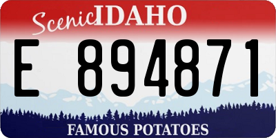ID license plate E894871