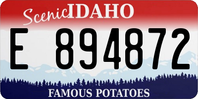 ID license plate E894872