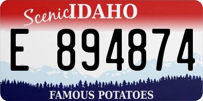 ID license plate E894874