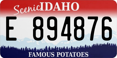 ID license plate E894876