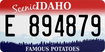 ID license plate E894879