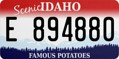 ID license plate E894880