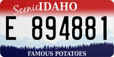 ID license plate E894881